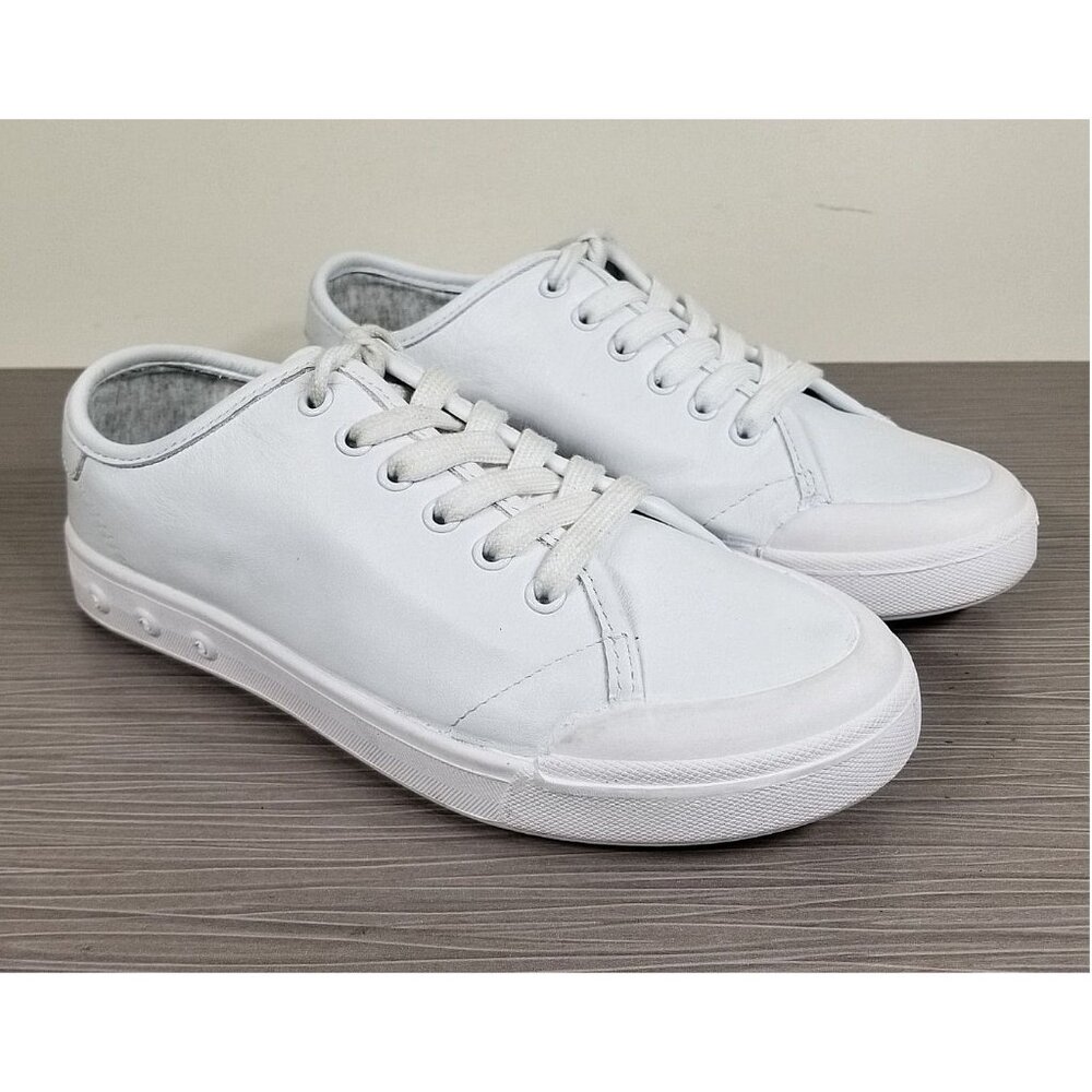 Rag & Bone Standard Issue Lace-Up Sneakers, White Leather, Mens Size 6 / 36